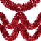 50FT Red Tinsel Christmas Garland Metallic Twist Garland Shiny Hanging Tinsel for Christmas Tree Party Supplies Indoor Outdoor Home Xmas Decoration (Red)